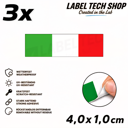 🇮🇹 Italian Sticker Italien Aufkleber Adesivo Italiano Bandiera Italiana Motorrad Auto Helm 4,0x1,0cm NR.097