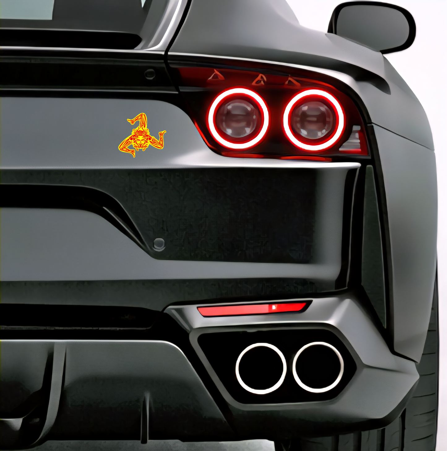 Sizilien Sicilia Sicily Trinacria Triskelion Decal Sticker Adesivo – Car Laptop Helmet Gift – 7.5 × 7.0 cm (117)