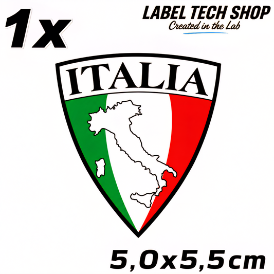 🇮🇹 Italien Italia Italy Emblem Wappen Adesivo Sticker Aufkleber Auto Motorrad Helm Laptop Flagge 5,0x5,5cm