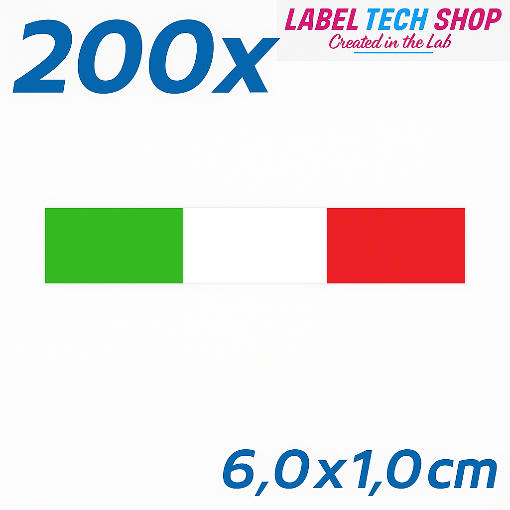 200x Italia/Italien Aufkleber Flagge 6×1 cm Italien Streifen Adesivo Sticker 036