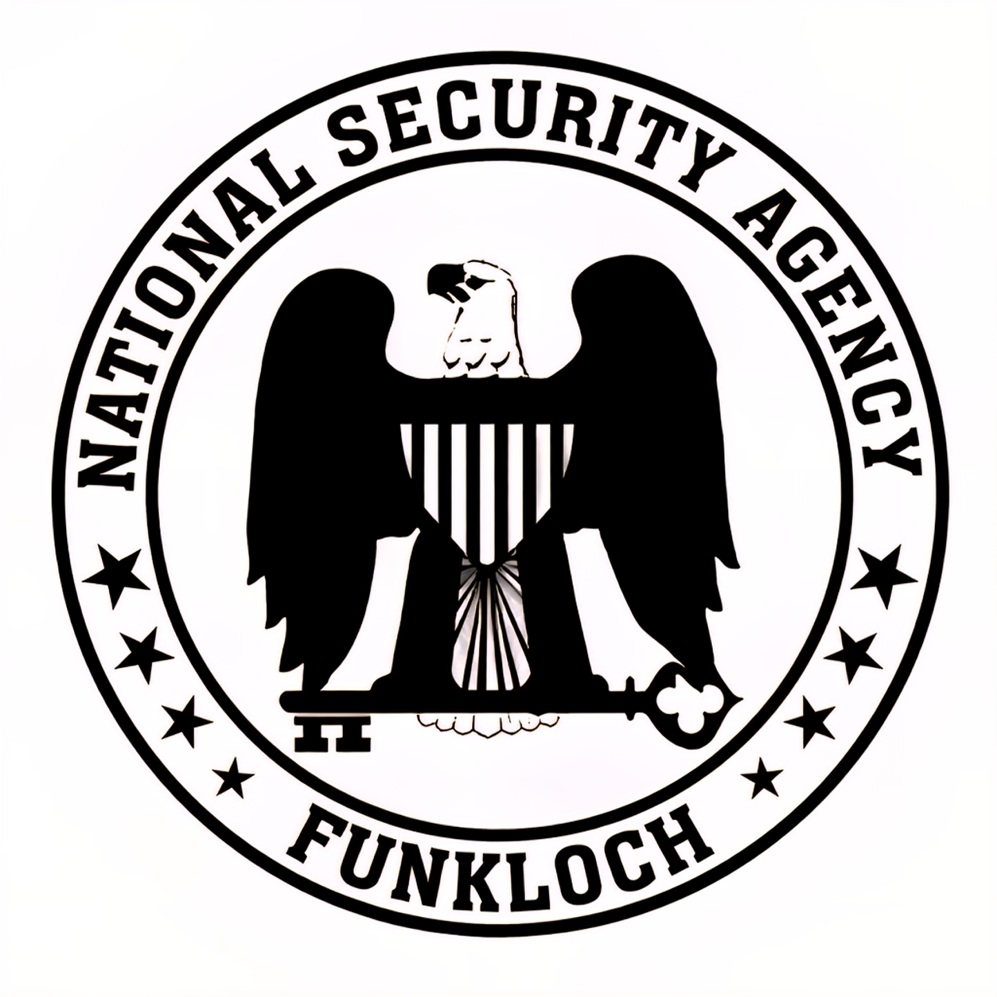 NSA Funkloch Sticker 22cm Ø – IT Humor Aufkleber für Computer / Laptop / Router (128)