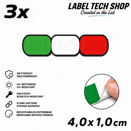 🇮🇹 Italy Sticker Italian Sticker Adesivo Italiano Italian Flag Motorcycle Car Helmet 4.0x1.0cm NO.096