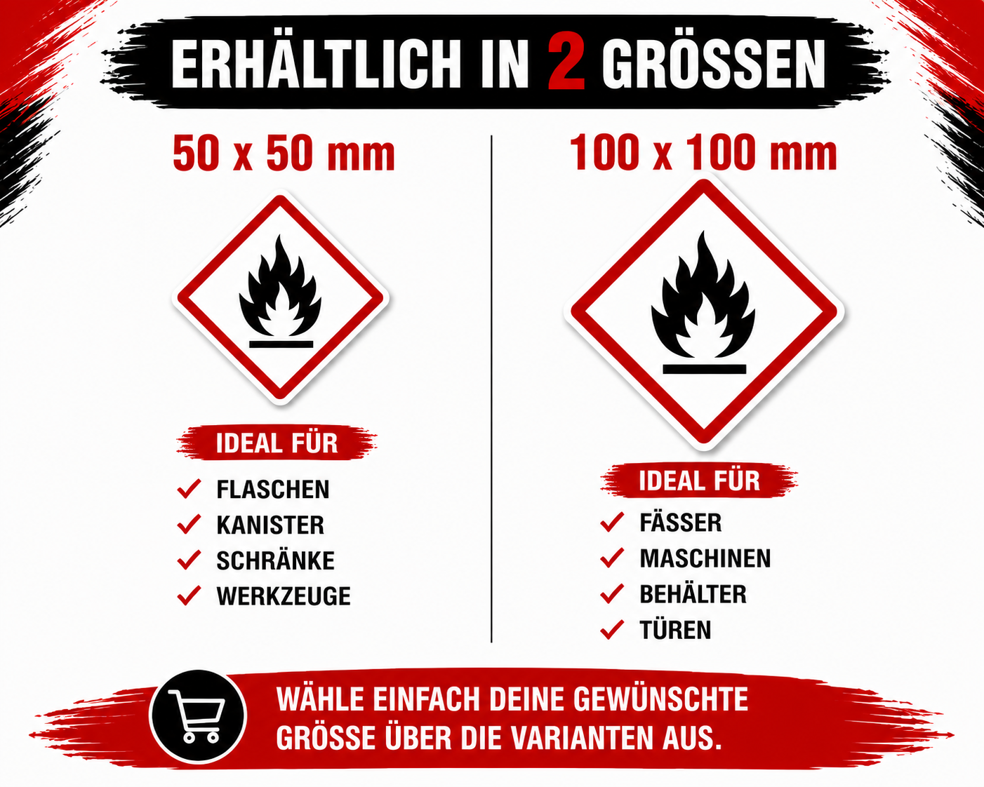 GHS Hazard Label Sticker Set | GHS Hazard Label Sticker Set – All 9 GHS Symbols | All 9 GHS Symbols