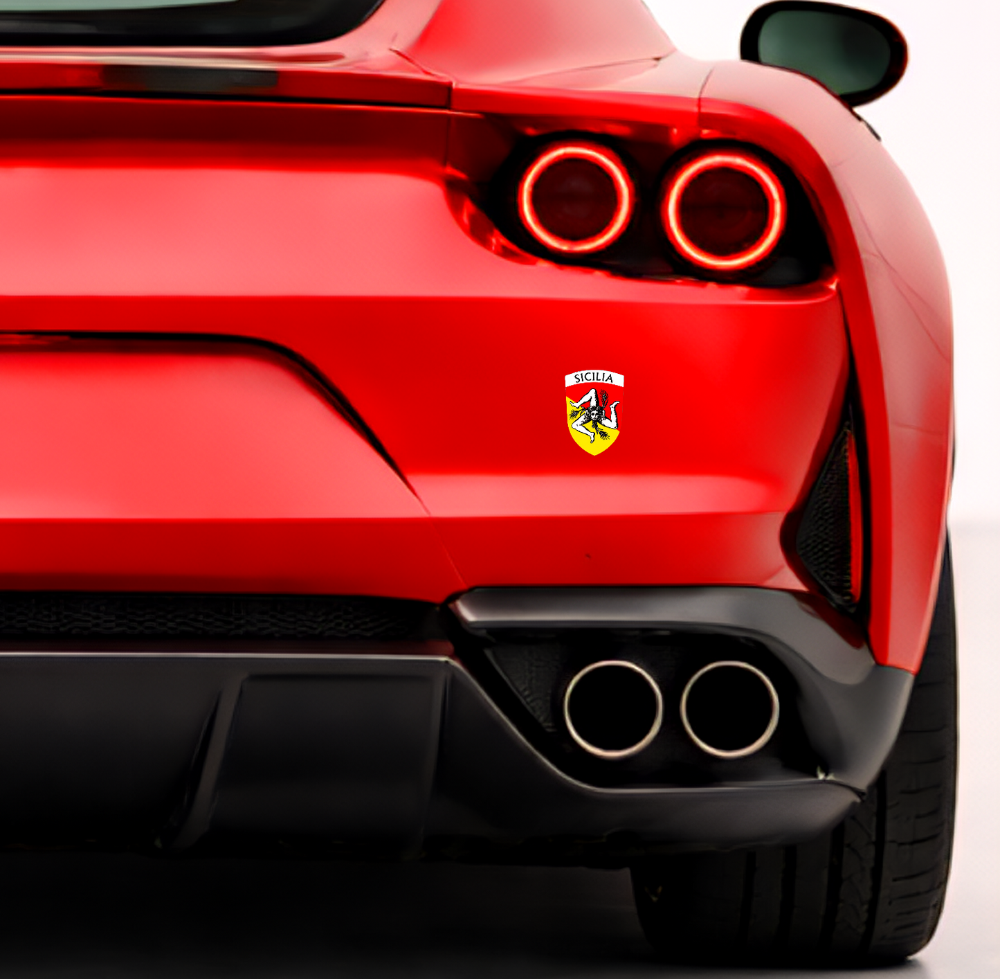 3x Sizilien Aufkleber – Sicilia Sicily Flagge Wappen Sticker 3,5x5,0cm (017)