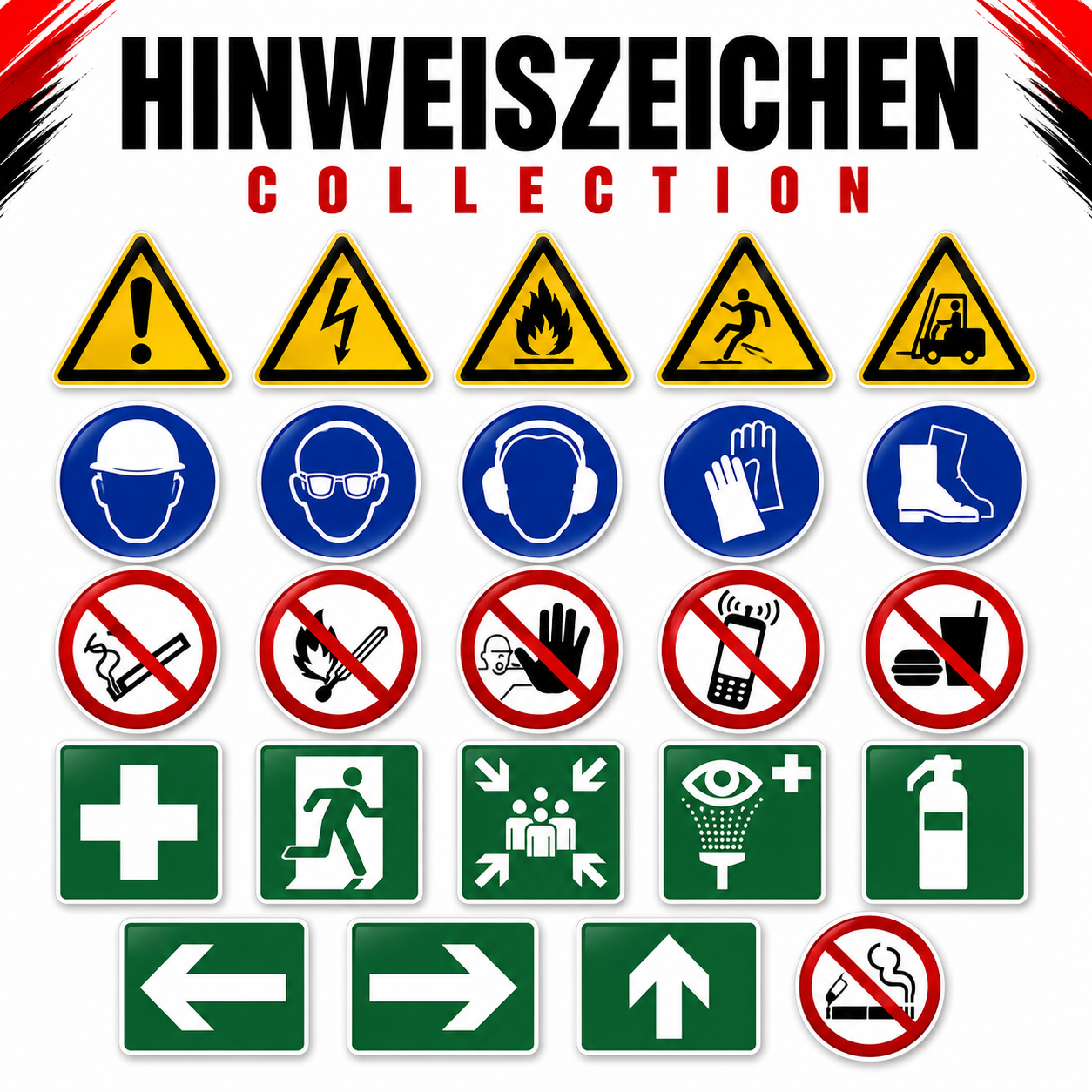 Hinweis- & Sicherheitsaufkleber