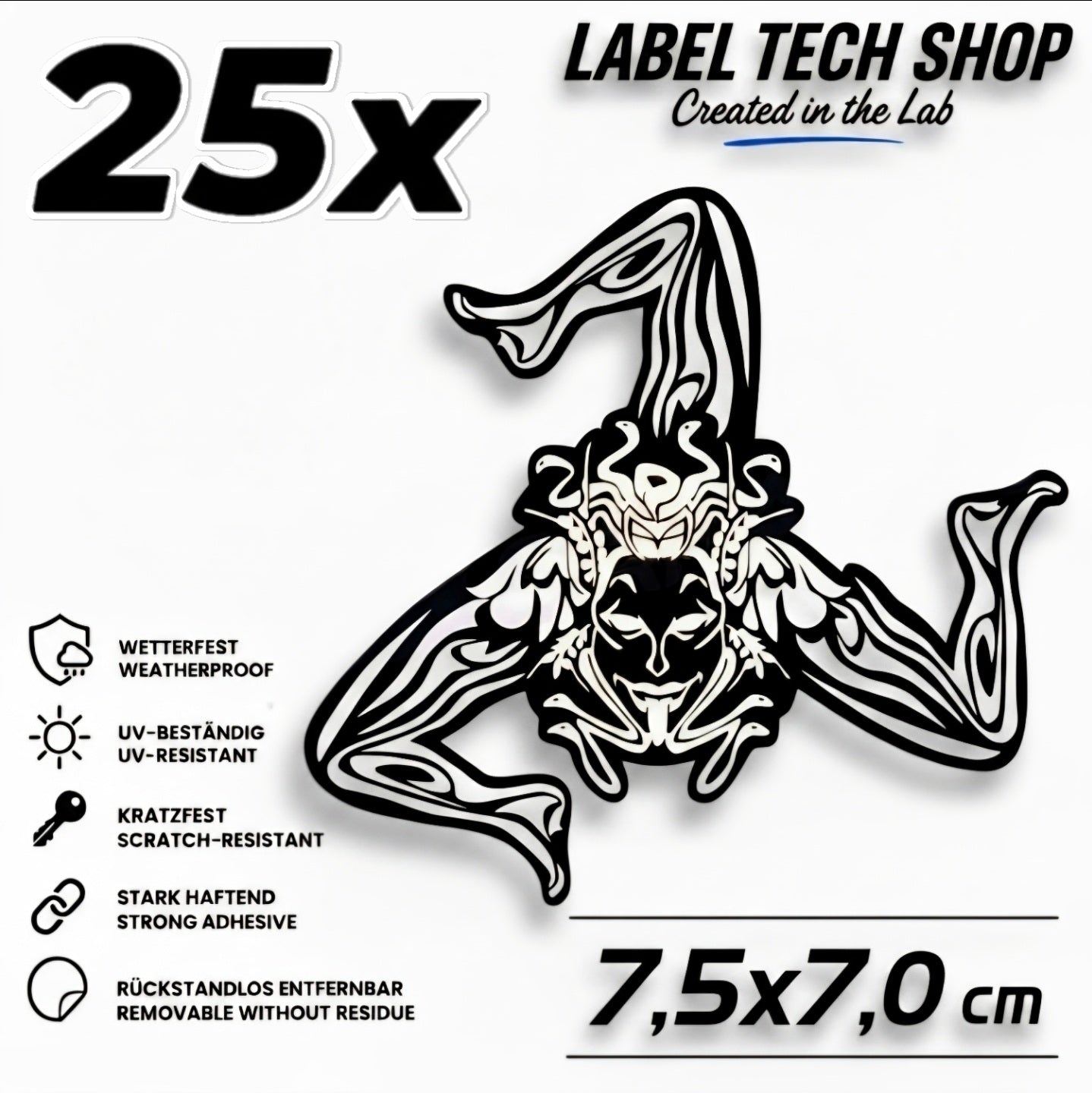 Sizilien Sicilia Sicily Trinacria Triskelion Aufkleber Sticker Adesivo – Auto Laptop Helm – 7,5 × 7,0 cm NR.026