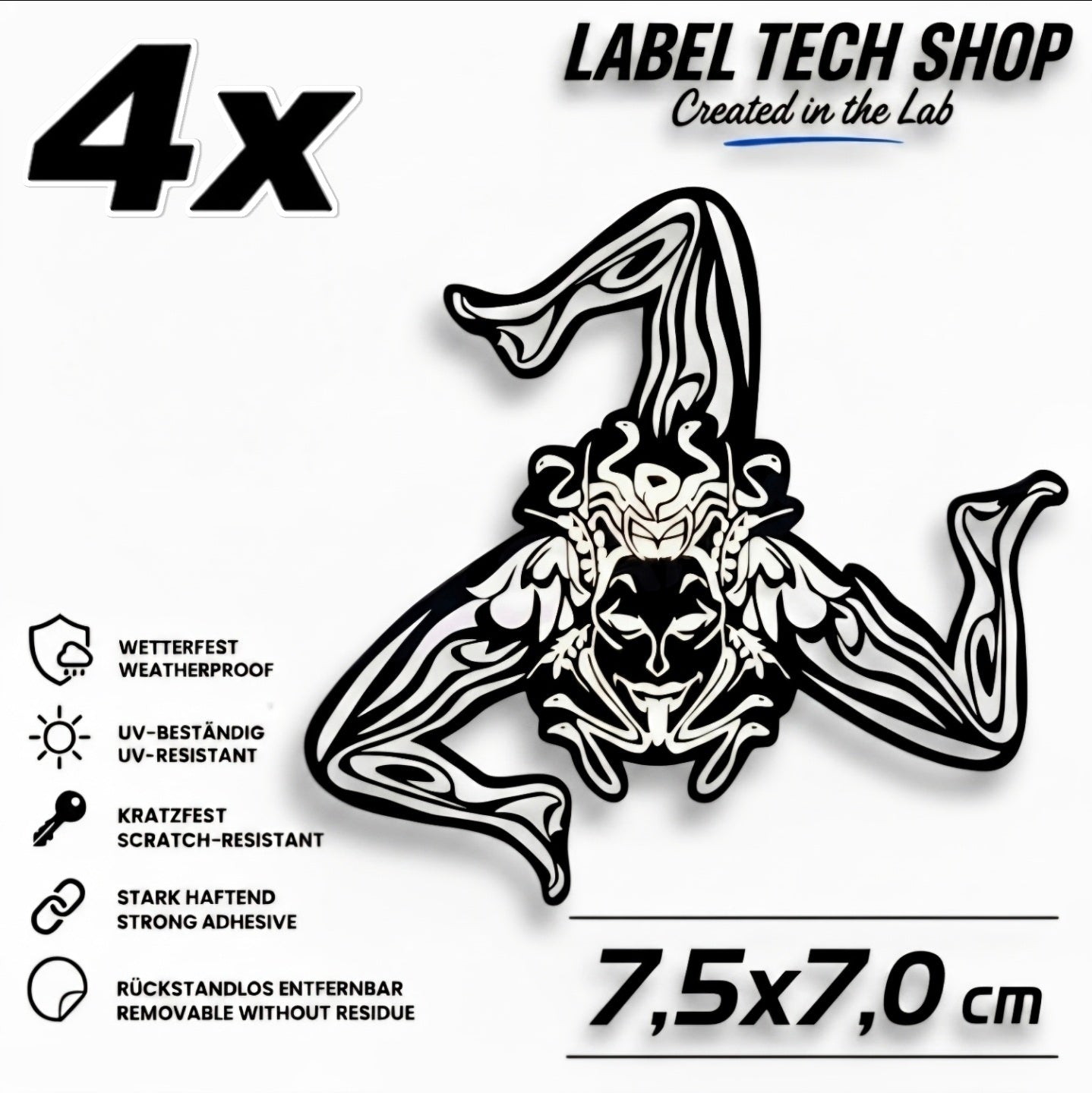 Sizilien Sicilia Sicily Trinacria Triskelion Aufkleber Sticker Adesivo – Auto Laptop Helm – 7,5 × 7,0 cm NR.026