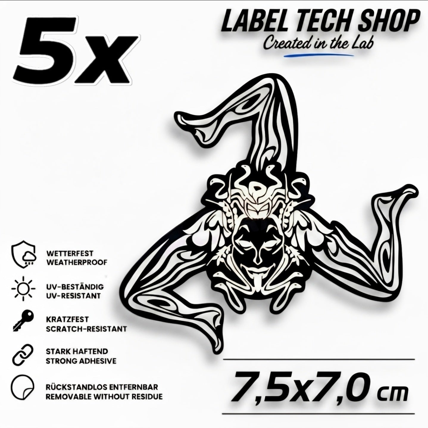 Sizilien Sicilia Sicily Trinacria Triskelion Aufkleber Sticker Adesivo – Auto Laptop Helm – 7,5 × 7,0 cm NR.026