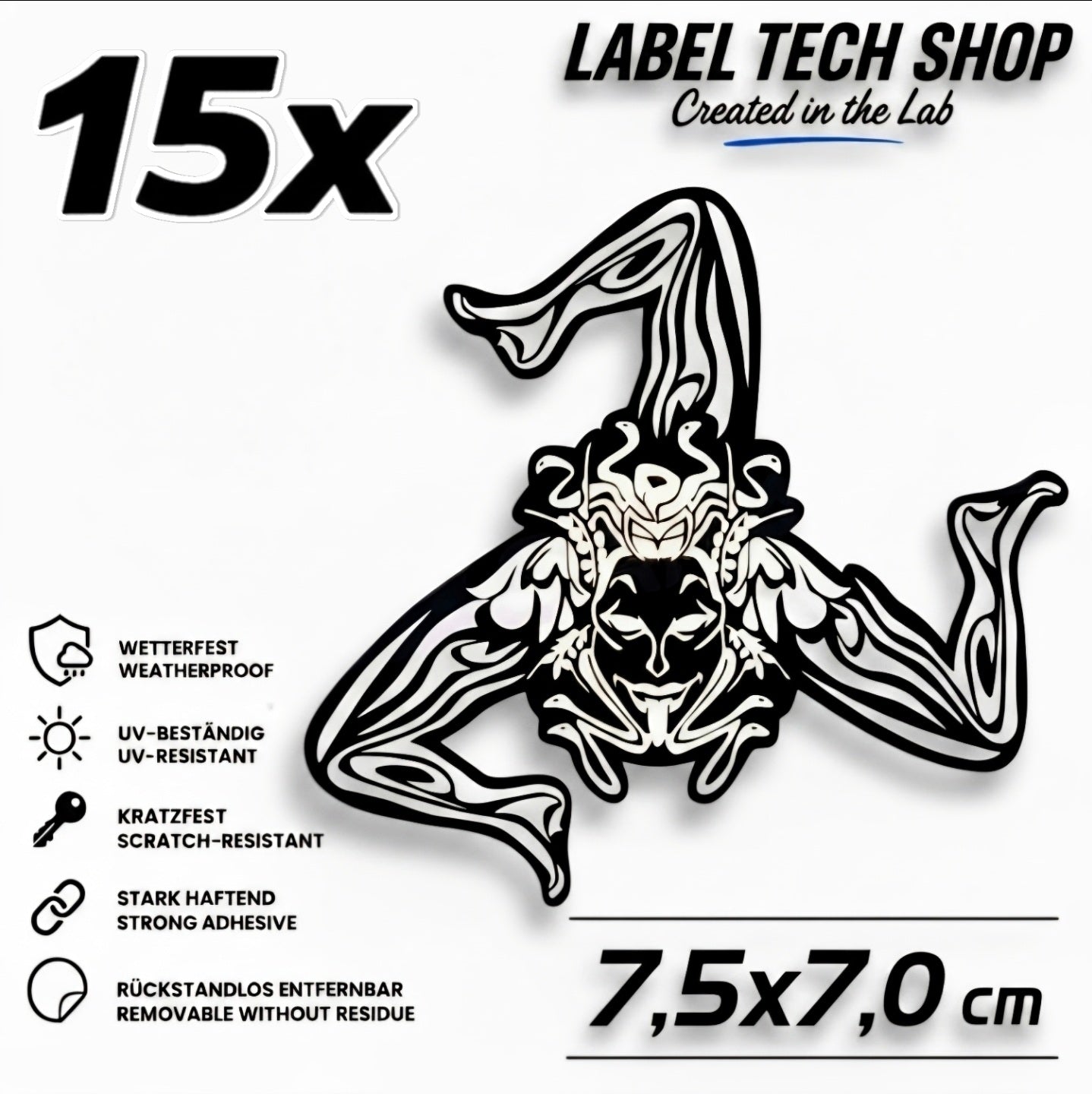 Sizilien Sicilia Sicily Trinacria Triskelion Aufkleber Sticker Adesivo – Auto Laptop Helm – 7,5 × 7,0 cm NR.026