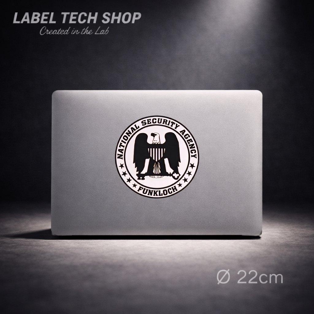 NSA Funkloch Sticker 22cm Ø – IT Humor Aufkleber für Computer / Laptop / Router (128)