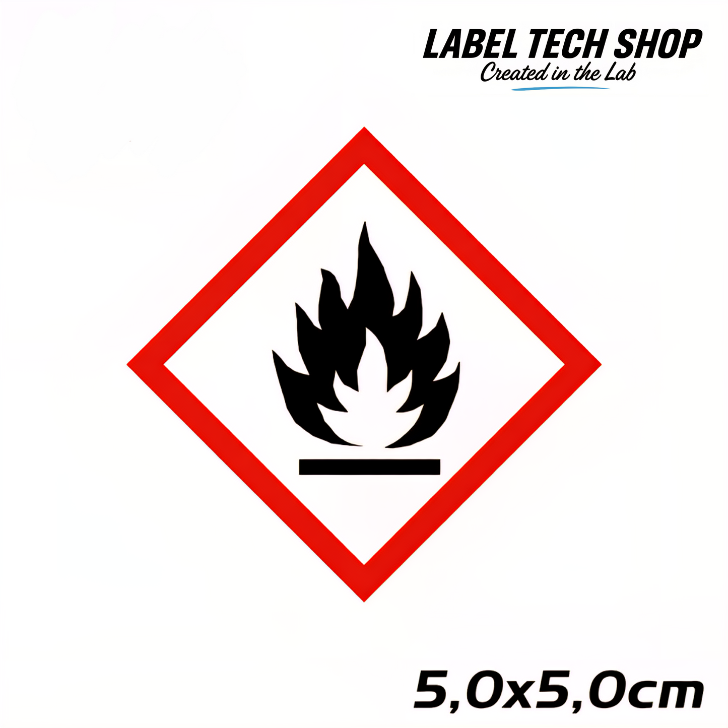 GHS02 Gefahrgut Aufkleber Brandgefahr Flamme nach CLP Norm Arbeitssicherheit