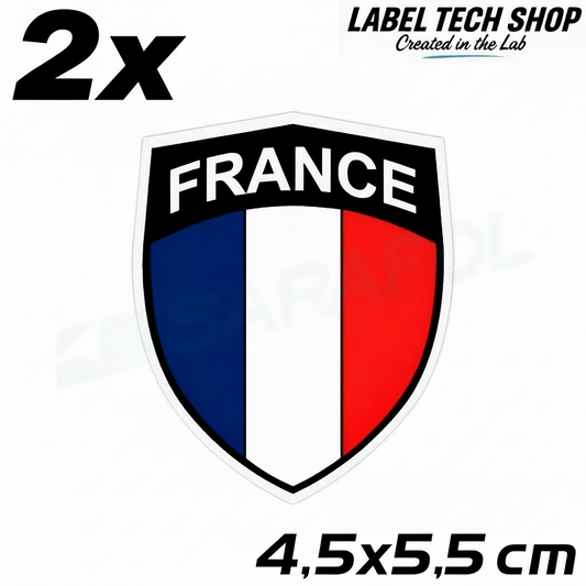 2x Frankreich Aufkleber France Francia Flagge Sticker 4,5x5,5cm (034)