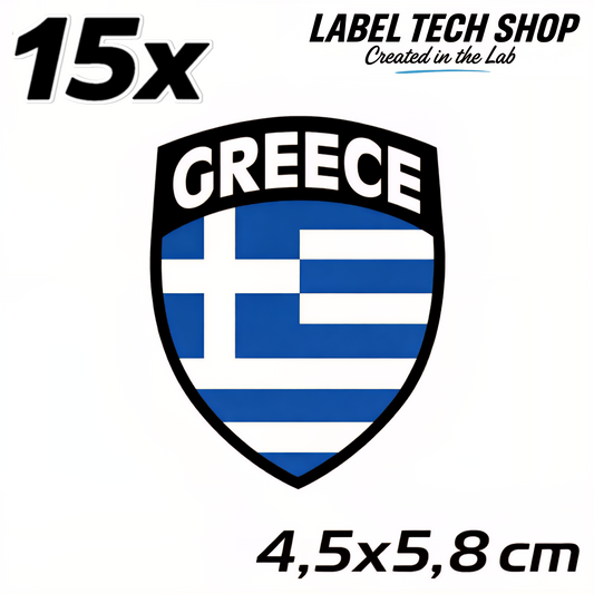 15x Griechenland Aufkleber 🇬🇷 Αυτοκόλλητο Ελλάδας Greek Sticker 4,5×5,8 cm (109)