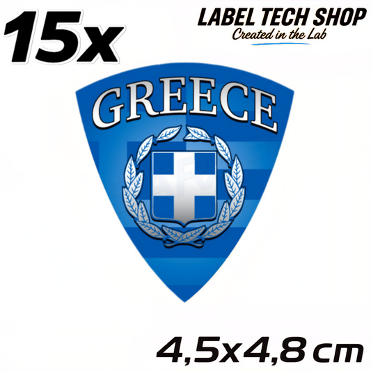 15x Griechenland Aufkleber 🇬🇷 Αυτοκόλλητο Ελλάδας Greece Sticker 4,5×4,8 cm (115)