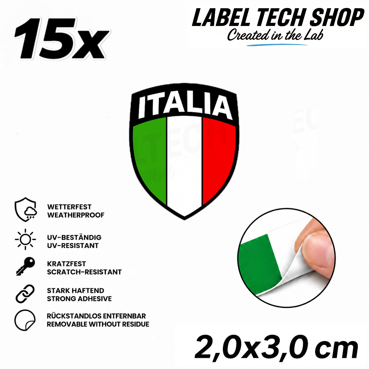 🇮🇹 Italy Sticker Coat of Arms Italian Sticker Adesivo Italiano Bandiera Italiana Motorcycle Car Helmet 2.0x3.0cm NO.099
