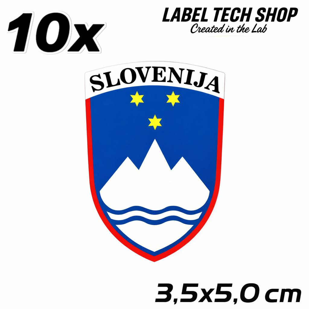 Slowenien Slovenija Nalepka Emblem Aufkleber Sticker 3,5 x 5,0 cm – Wappen Slovenia (009)