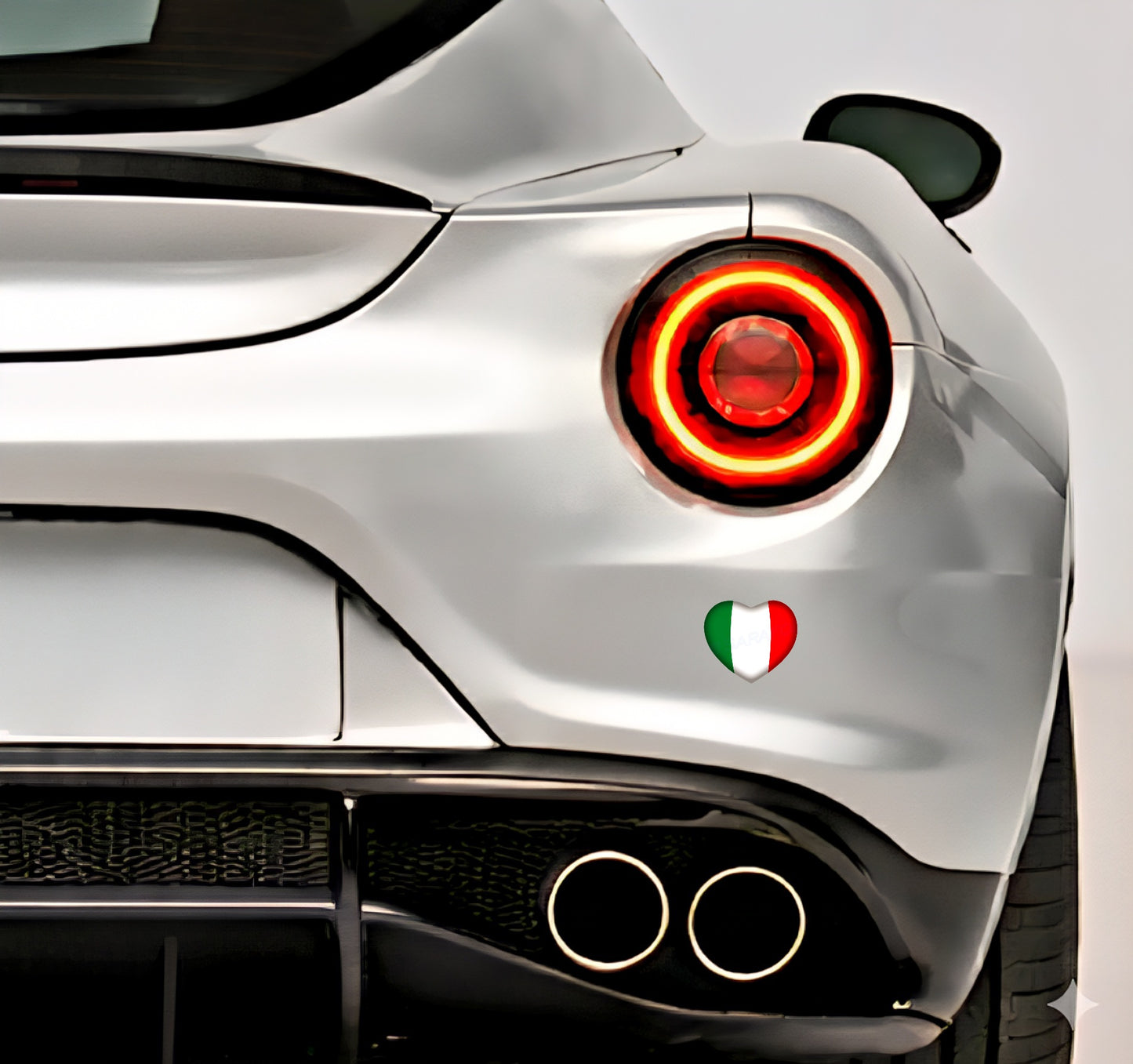 🇮🇹 Italy Sticker Heart Italian Sticker Heart Adesivo Cuore Italiano Flag Car Helmet 5.0x4.0cm NR.046