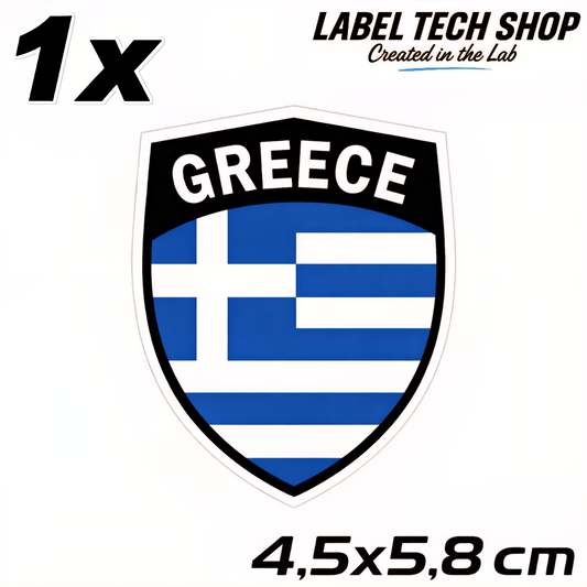 1x Griechenland Aufkleber 🇬🇷 Αυτοκόλλητο Ελλάδας Greek Sticker 4,5×5,8 cm (111)