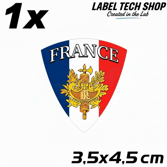 1x Frankreich Aufkleber France Francia Flagge Sticker 3,5x4,5cm (003)