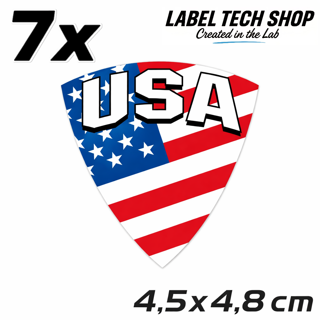 America Amerika Aufkleber Sticker – USA Flag Flagge Wappen Emblem – Auto Laptop Helm Geschenk – 4,5 × 4,8 cm (118)
