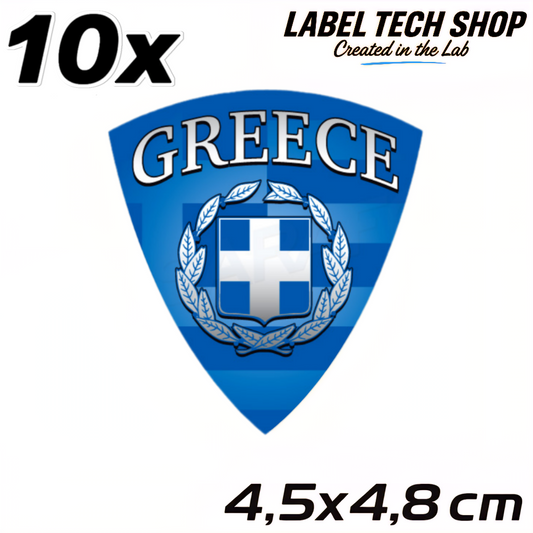 10x Griechenland Aufkleber 🇬🇷 Αυτοκόλλητο Ελλάδας Greece Sticker 4,5×4,8 cm (115)