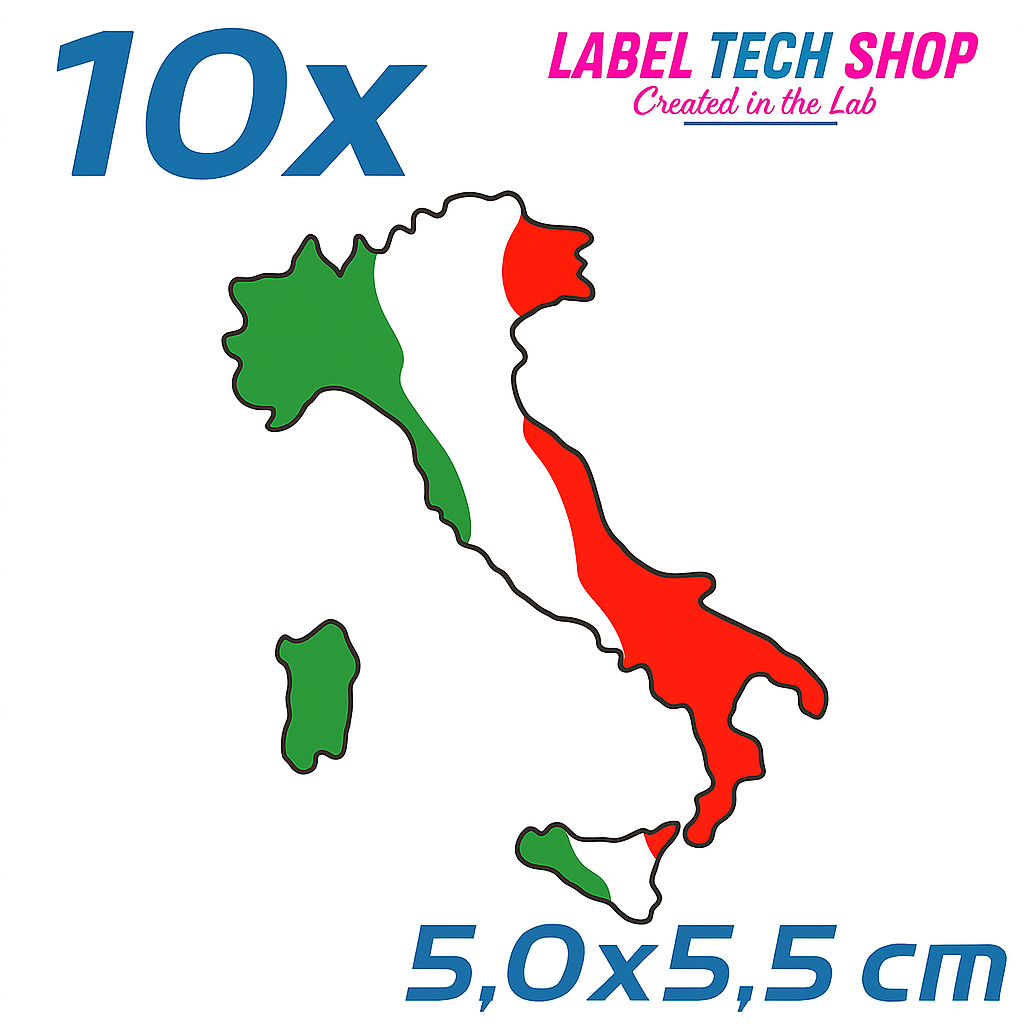 10x Italia/Italien Aufkleber Stiefel 5×5,5cm Flagge Italien Adesivo Sticker 032