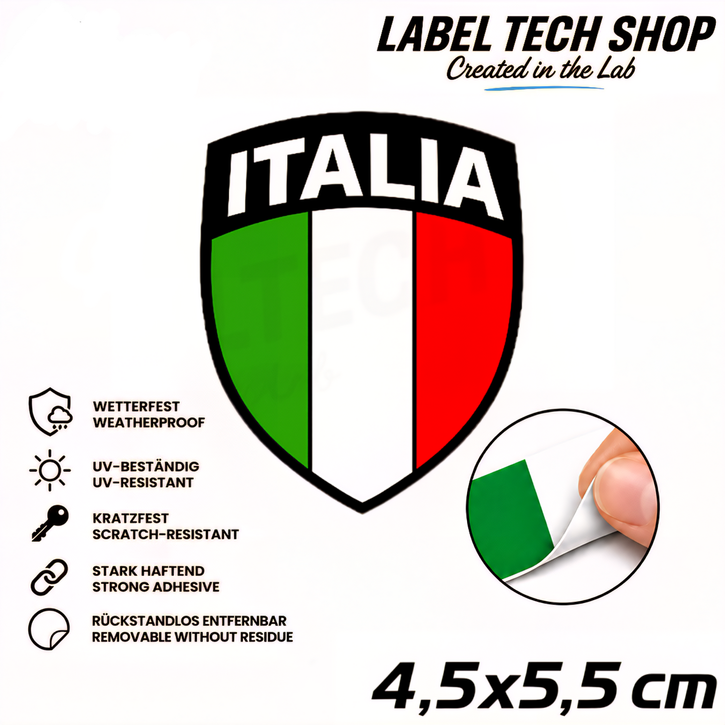🇮🇹 Italien Aufkleber Wappen Italian Sticker Adesivo Italiano Bandiera Italiana Motorrad Auto Helm 4,5x5,5cm NR.107