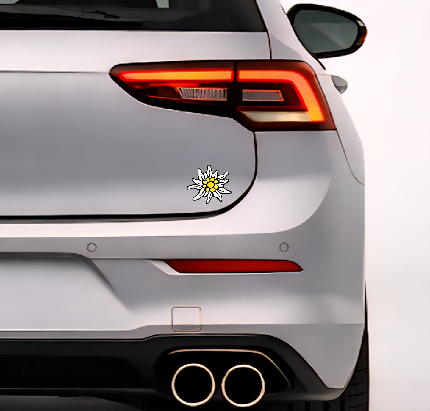 10x Edelweiß Aufkleber 🌼 Alpenblume Sticker – Stella Alpina 6,0×4,0 cm