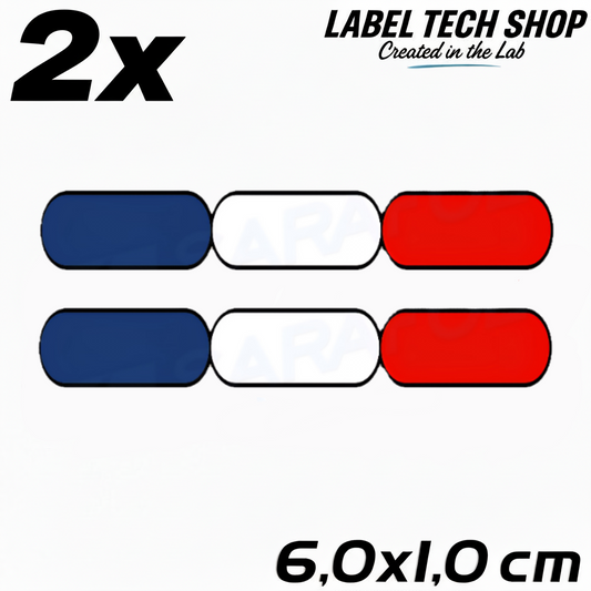2x Frankreich Aufkleber France Francia Flagge Sticker 6,0x1,0cm (038)