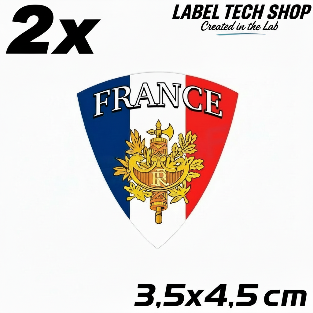 2x Frankreich Aufkleber France Francia Flagge Sticker 3,5x4,5cm (003)