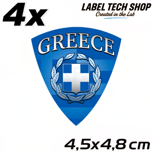 4x Griechenland Aufkleber 🇬🇷 Αυτοκόλλητο Ελλάδας Greece Sticker 4,5×4,8 cm (115)