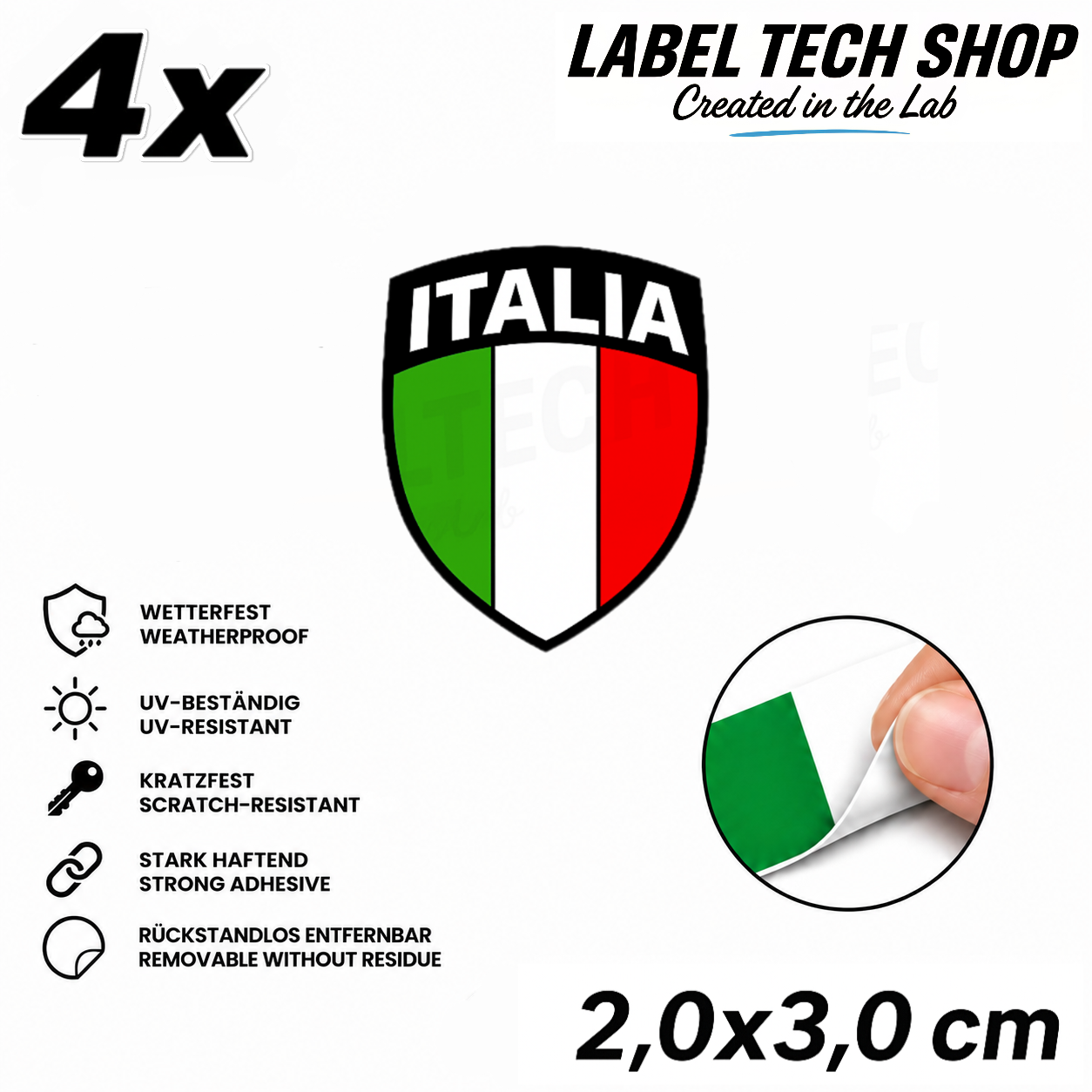 🇮🇹 Italy Sticker Coat of Arms Italian Sticker Adesivo Italiano Bandiera Italiana Motorcycle Car Helmet 2.0x3.0cm NO.099