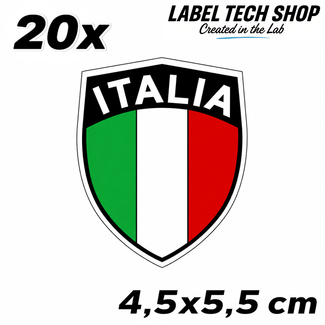 🇮🇹 Italy Italia Italy Coat of Arms Flag Adhesive Sticker Decal Car Motorcycle Helmet Laptop 4.5x5.5cm NO.032