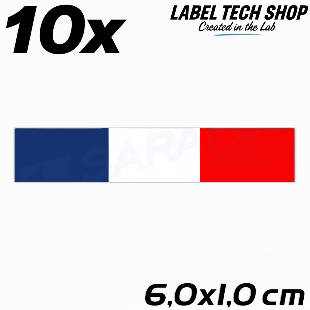 10x Frankreich Aufkleber France Francia Flagge Sticker 6,0x1,0cm (039)