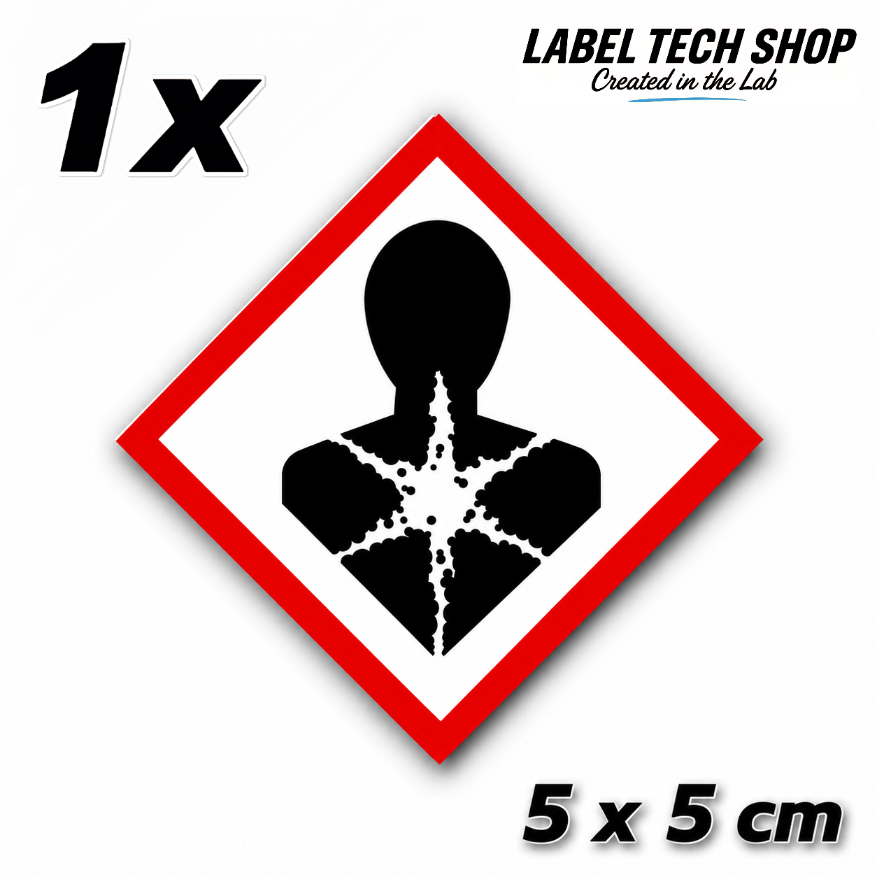 GHS08 Health Hazard Sticker Hazardous Material Label according to CLP / GHS Occupational Safety