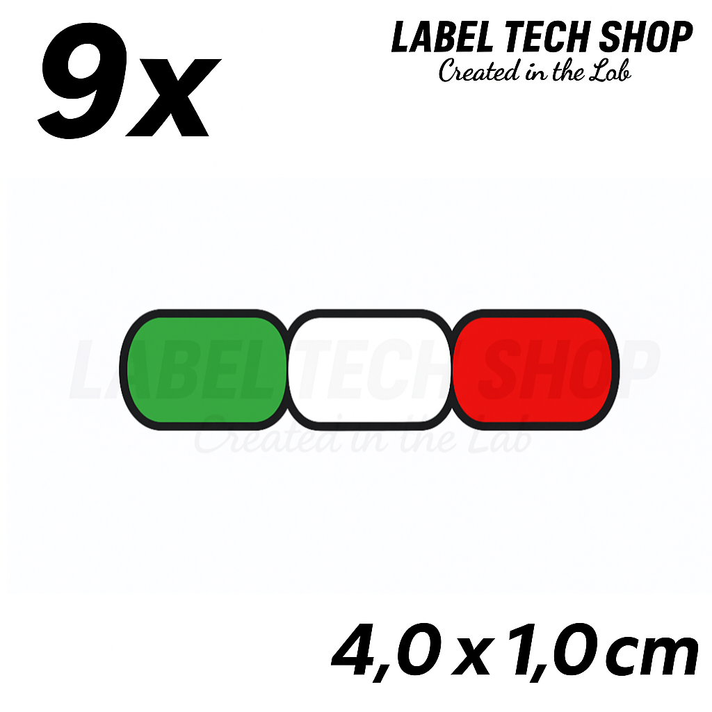 9x Italien Aufkleber Flagge 4×1cm Flagge Italien Adesivo Sticker 096