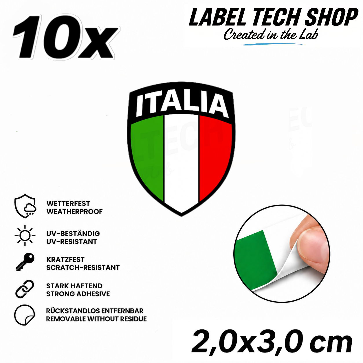 🇮🇹 Italy Sticker Coat of Arms Italian Sticker Adesivo Italiano Bandiera Italiana Motorcycle Car Helmet 2.0x3.0cm NO.099
