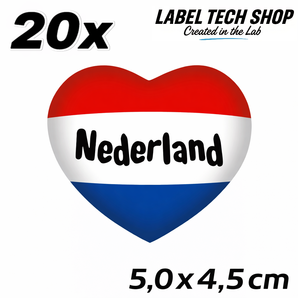 Niederlande Netherlands Holland Nederland Herz Aufkleber Sticker  Netherlands Flag Heart Sticker Auto Laptop Helm – 5,0 × 4,5 cm (054)