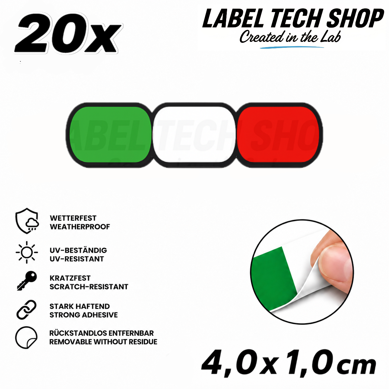 🇮🇹 Italy Sticker Italian Sticker Adesivo Italiano Italian Flag Motorcycle Car Helmet 4.0x1.0cm NO.096