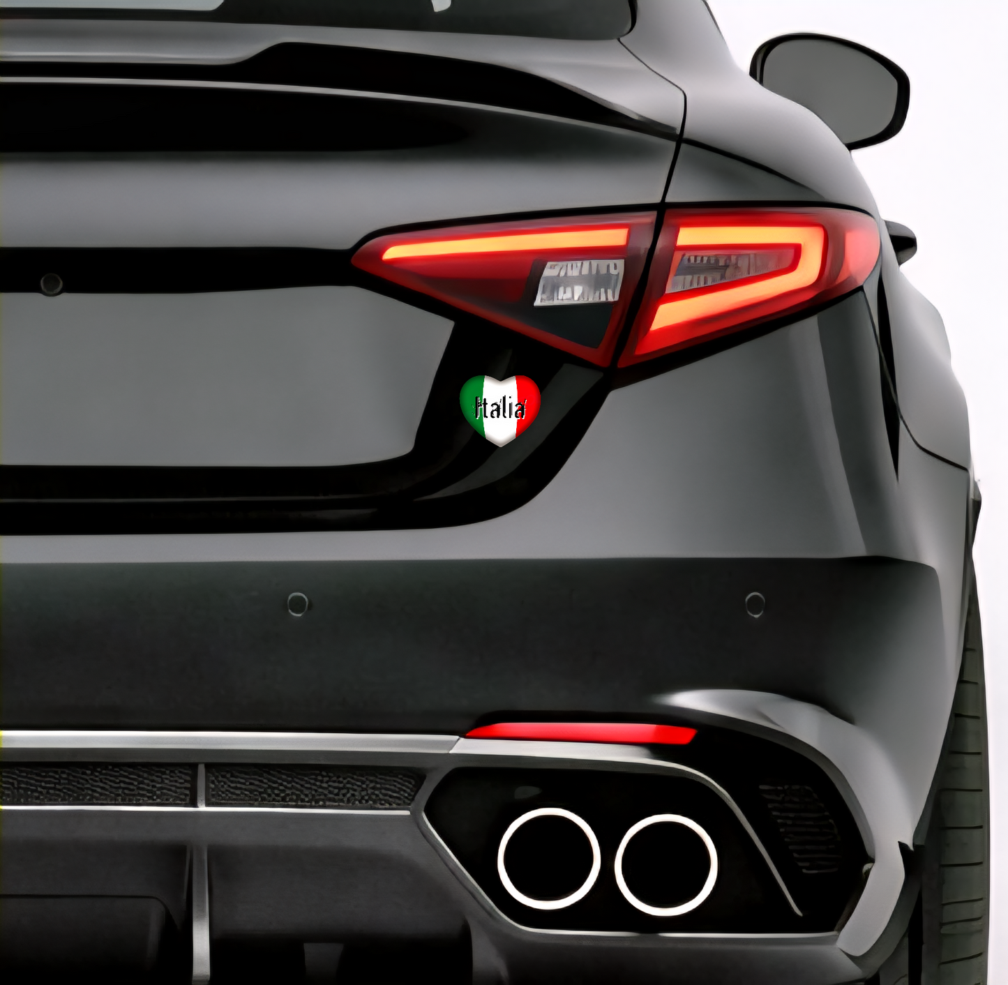🇮🇹 Italy Sticker Heart Italian Sticker Heart Adesivo Cuore Italiano Flag Car Helmet 5.0x4.0cm NO.060