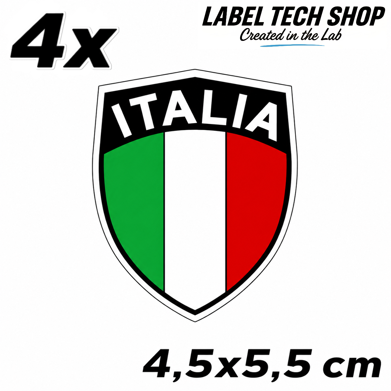 🇮🇹 Italy Italia Italy Coat of Arms Flag Adhesive Sticker Decal Car Motorcycle Helmet Laptop 4.5x5.5cm NO.032