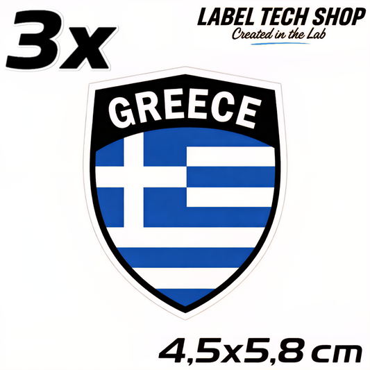 3x Griechenland Aufkleber 🇬🇷 Αυτοκόλλητο Ελλάδας Greek Sticker 4,5×5,8 cm (111)