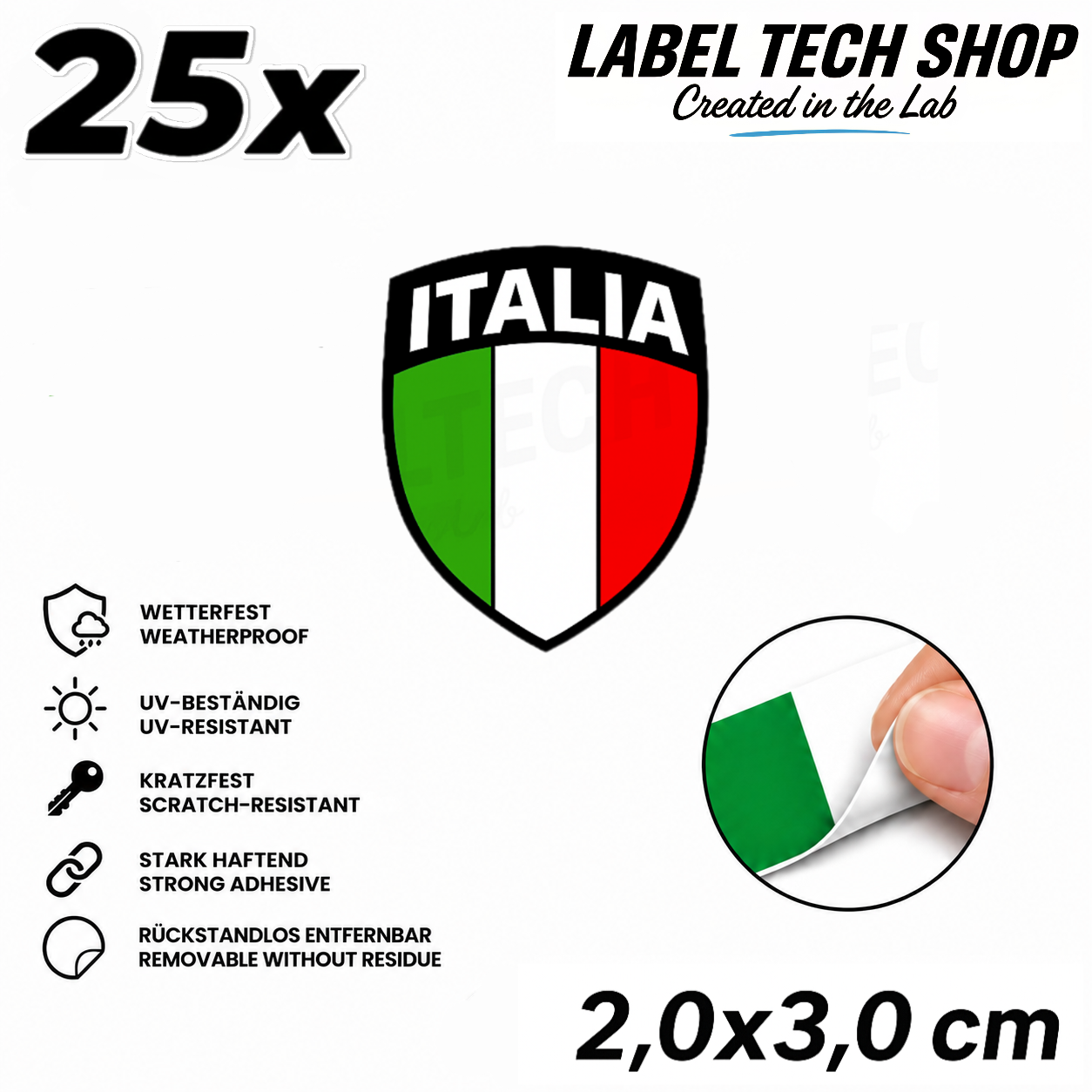 🇮🇹 Italy Sticker Coat of Arms Italian Sticker Adesivo Italiano Bandiera Italiana Motorcycle Car Helmet 2.0x3.0cm NO.099