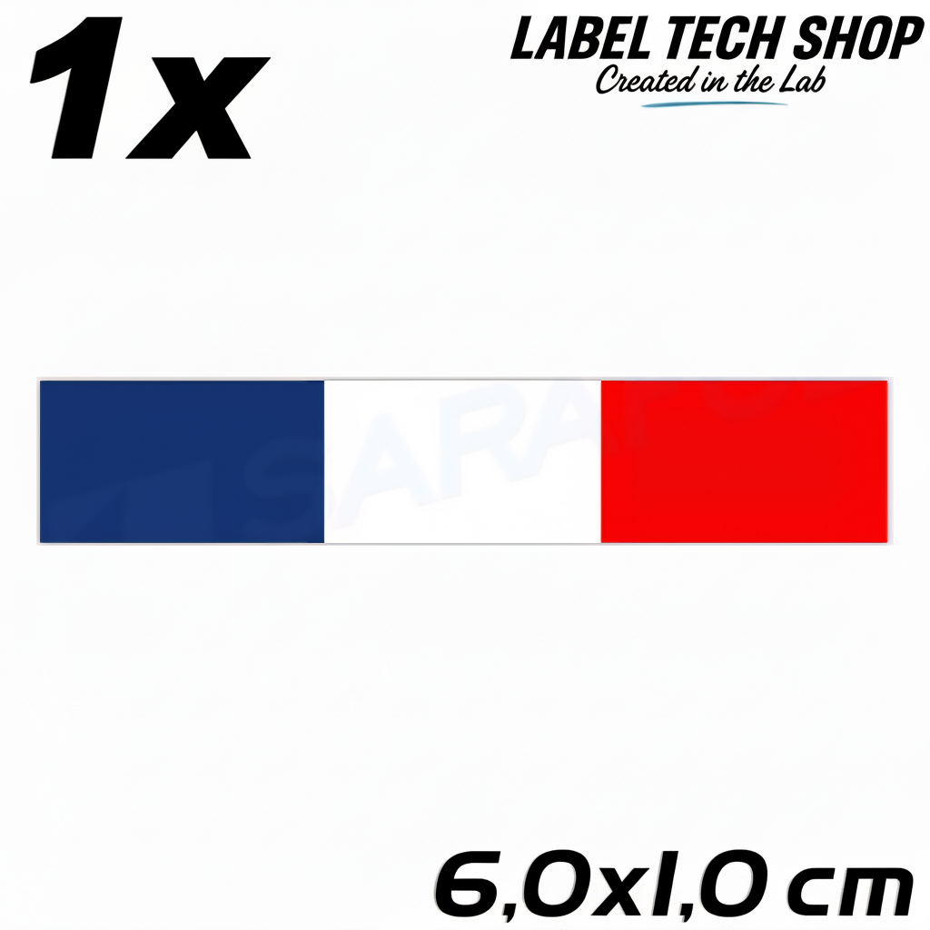 1x France Sticker France France Flag 6.0x1.0cm (039)