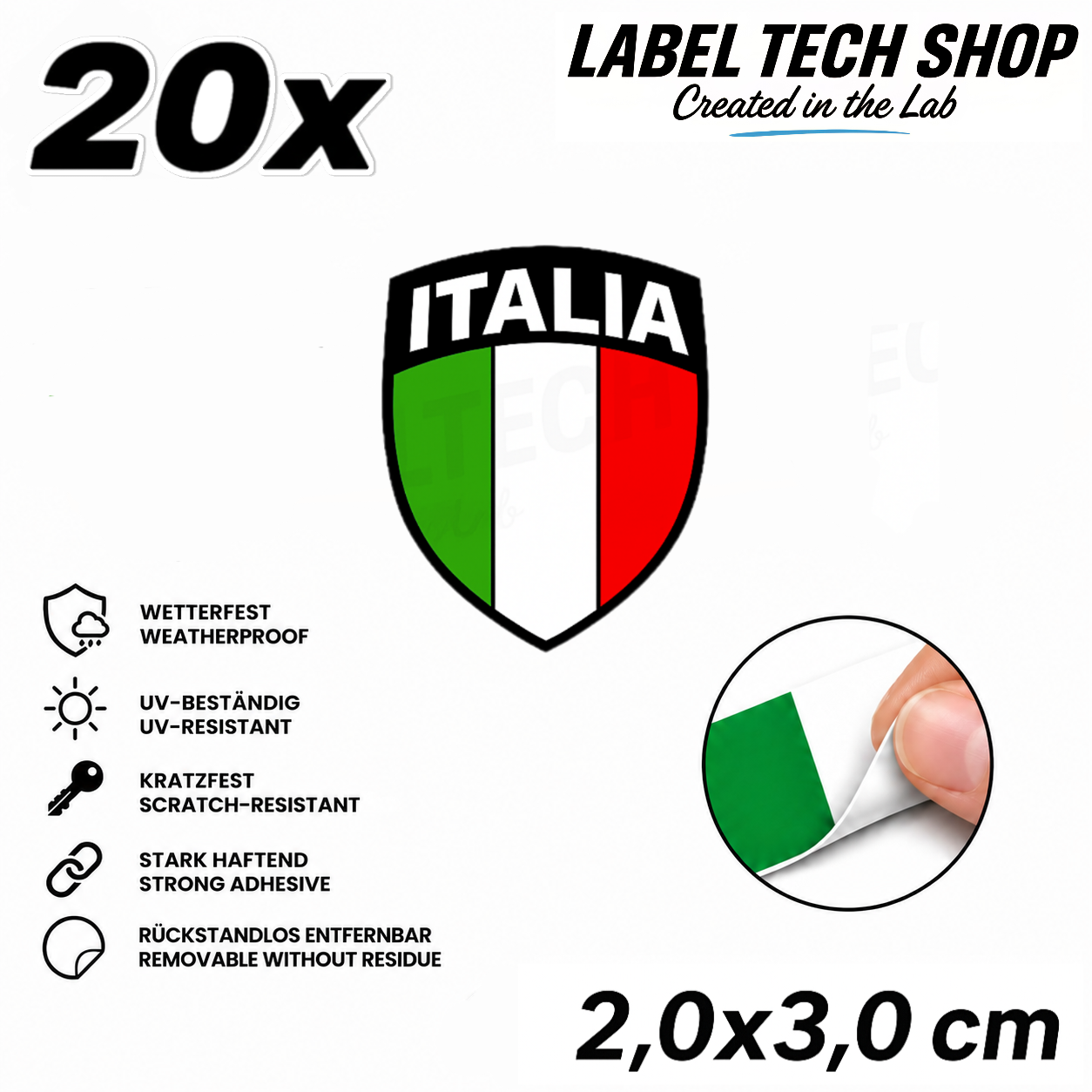 🇮🇹 Italy Sticker Coat of Arms Italian Sticker Adesivo Italiano Bandiera Italiana Motorcycle Car Helmet 2.0x3.0cm NO.099