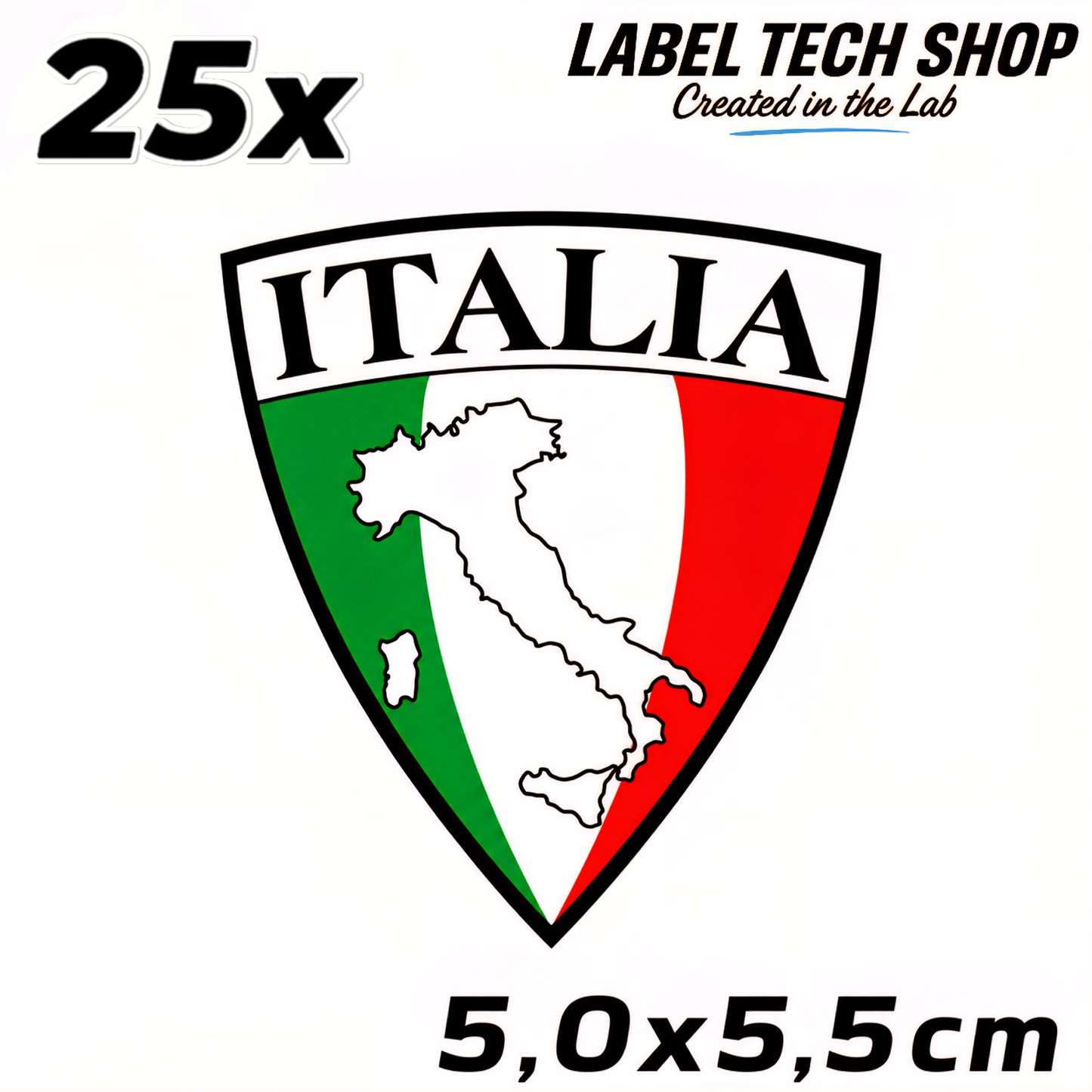 🇮🇹 Italy Italia Italy Emblem Coat of Arms Decal Sticker Car Motorcycle Helmet Laptop Flag 5.0x5.5cm