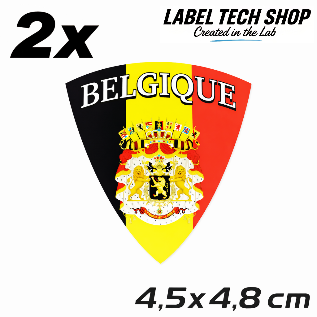 Belgien Belgique Belgium Wappen Aufkleber Sticker Autocollant – Coat of Arms – Auto Laptop Helm – 4,5 × 4,8 cm (112)