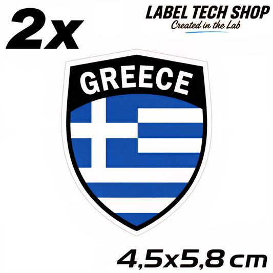 2x Griechenland Aufkleber 🇬🇷 Αυτοκόλλητο Ελλάδας Greek Sticker 4,5×5,8 cm (111)