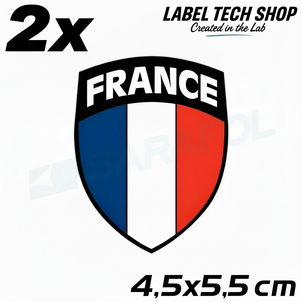 2x Frankreich Aufkleber France Francia Flagge Sticker 4,5x5,5cm (040)