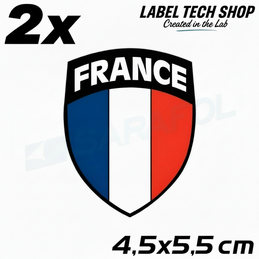 2x Frankreich Aufkleber France Francia Flagge Sticker 4,5x5,5cm (040)